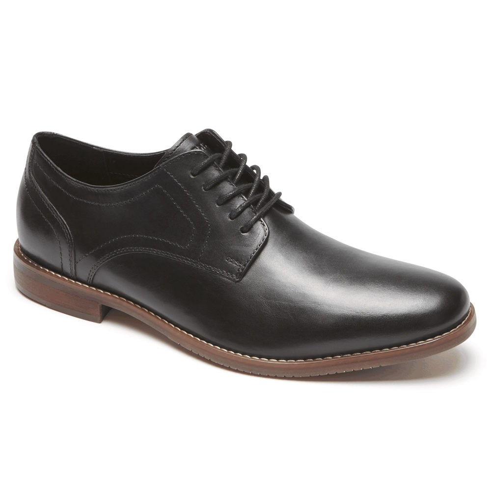 Rockport Singapore Mens Oxfords - Style Purpose Plain Toe Black - GP6719830